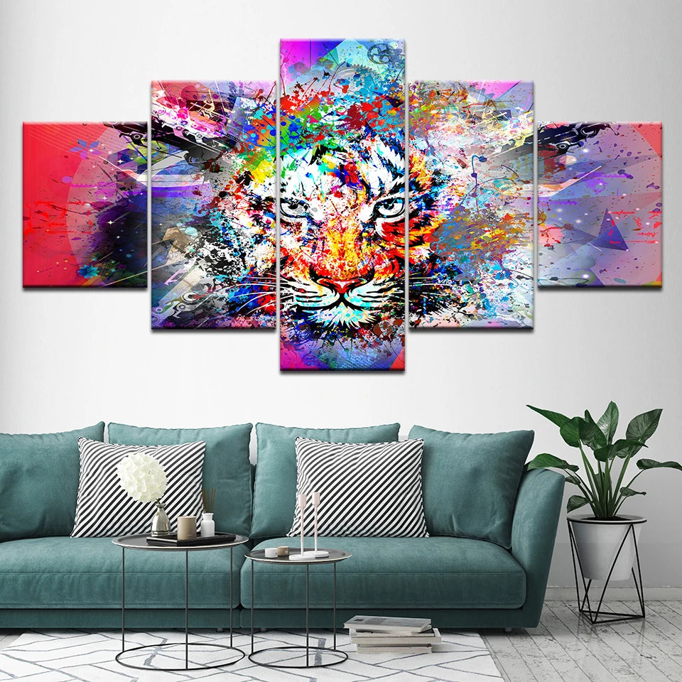 tableau tigre coloré – Image 3