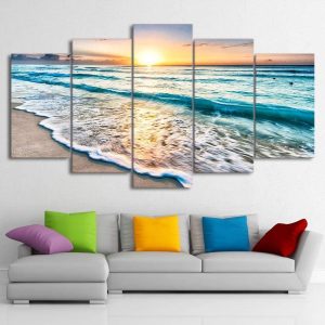 DOUCES VAGUES - Tableau mural sur toile imprimée - Art-Cadre.fr